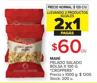 Carrefour Market Croppers Maní x 100g oferta