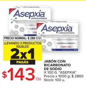 Carrefour Market Asepxia Jabón con Bicarbonato de Sodio x 100g oferta