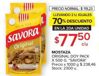 Carrefour Market Savora Mostaza x 500g oferta