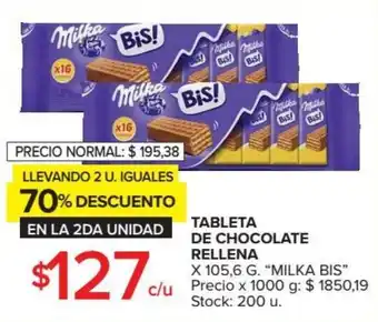 Carrefour Market Milka Bis Tableta de Chocolate Rellena x 105,6g oferta