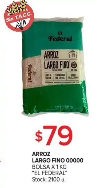 Carrefour Market El Federal Arroz Largo Fino 00000 x 1kg oferta