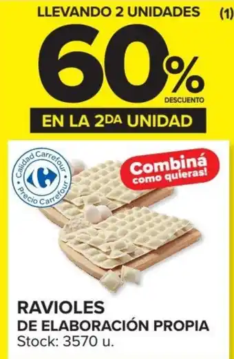 Carrefour Market 60% Descuento Ravioles de Elaboración Propia oferta