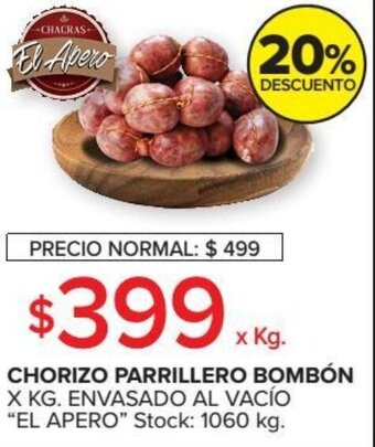 Carrefour Market El Apero Chorizo Parrillero Bombón oferta