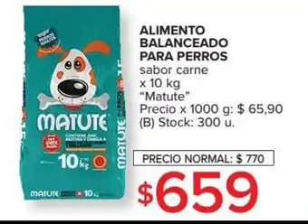 Carrefour Market Matute Alimento Balanceado para Perros x 10kg oferta