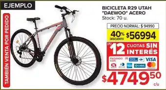 Daewoo Acero Bicicleta R29 Utah