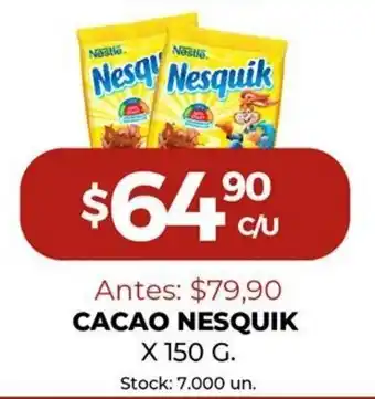 Super MAMI Nestlé Nesquik Cacao x 150g oferta