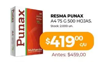 Super MAMI Punax Resma A4 75g 500 Hojas oferta