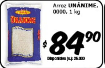 Cooperativa Obrera Unánime Arroz 0000 1kg oferta
