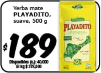Playadito Yerba Mate Suave 500g