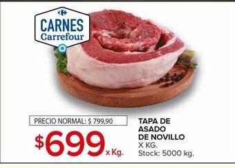 Carrefour Maxi Tapa de asado de novillo x kg oferta