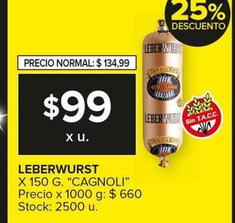 Carrefour Maxi Leberwurst cagnoli x 150g oferta