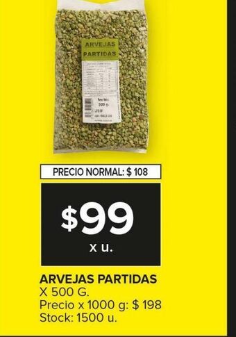 Carrefour Maxi Arvejas partidas oferta