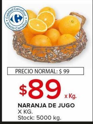 Carrefour Maxi Naranjas para jugo x kg oferta