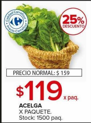 Carrefour Maxi Acelga x paq oferta
