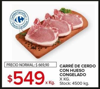 Carrefour Maxi Carré de cerdo con hueso congelado oferta