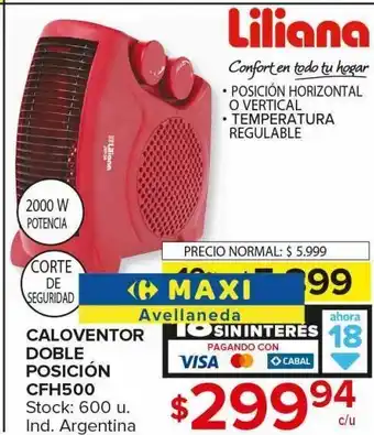Carrefour Maxi Caloventor liliana oferta