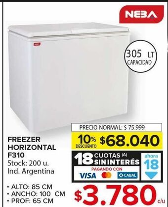 Carrefour Maxi Freezer horizontal oferta