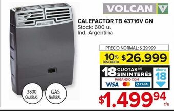 Carrefour Maxi Calefactor volcan oferta