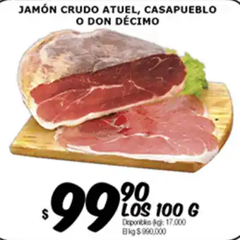 Cooperativa Obrera Casapueblo o Don Décimo Jamón Crudo Atuel 100g oferta