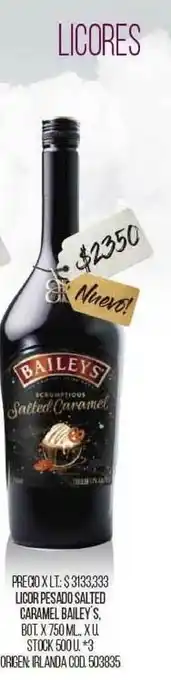 Bailey's Licor Pesado Salted Caramel x 750ml