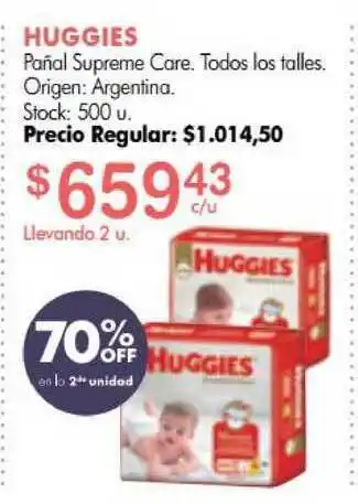 Simplicity Huggies Pañal Supreme Care oferta