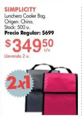 Simplicity Lunchera Cooler Bag