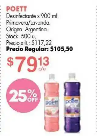 Simplicity Poett Desinfectante x 900ml oferta