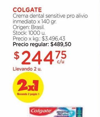 Farmacity Crema dental sensitive pro alivio inmediato x 140 gr. oferta