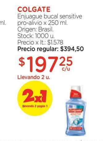 Farmacity Enjuague bucal sensitive pro-alivio x 250 ml. oferta