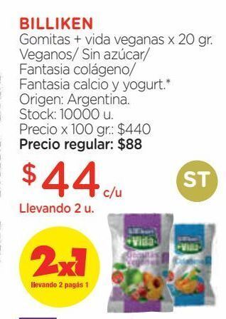 Farmacity Gomitas billiken + vida veganas x 20 g oferta