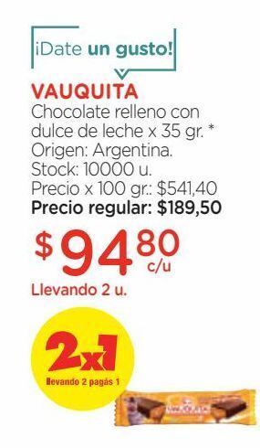 Farmacity Chocolate vauquita relleno con dulce de leche x 35 g oferta