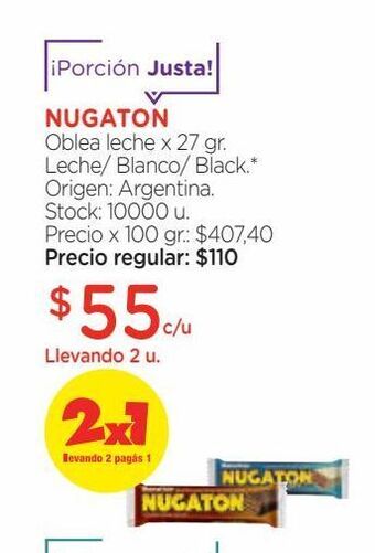 Farmacity Oblea nugaton leche x 27 g oferta