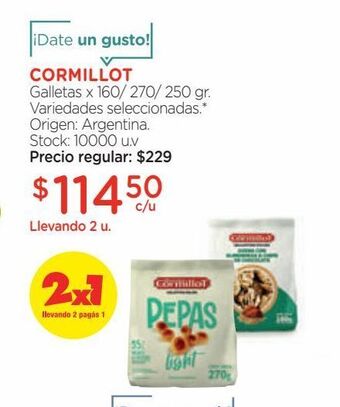 Farmacity Galletas de avena cormillot con almendra y chips de chocolate x 160 g oferta