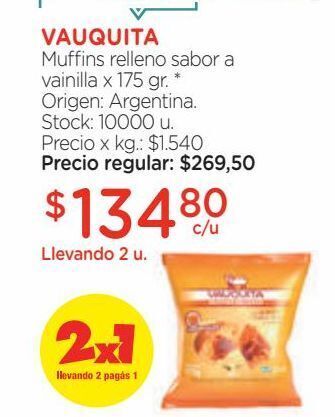 Farmacity Muffins relleno vauquita sabor a vainilla x 175 g oferta