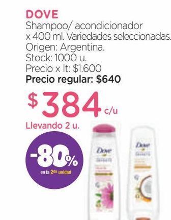 Farmacity Shampoo/ acondicionador x 400 ml. oferta