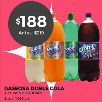 Supermercados Tadicor Doble Cola Gaseosa x 3 L oferta
