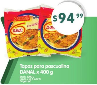 Supermercados Buenos Días Danal Tapas para pascualina x 400 g oferta