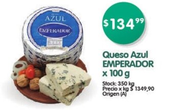Supermercados Buenos Días Emperador Queso Azul x 100 g oferta