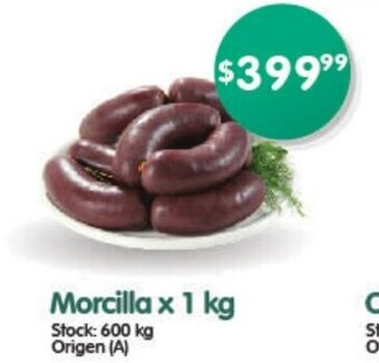 Supermercados Buenos Días Morcilla x 1 kg oferta
