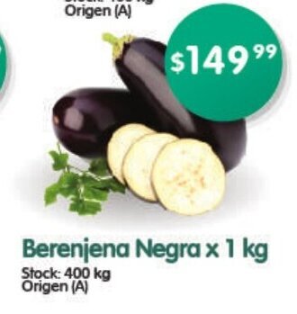 Supermercados Buenos Días Berenjena Negra x 1 kg oferta