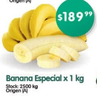 Supermercados Buenos Días Banana Especial x 1 kg oferta