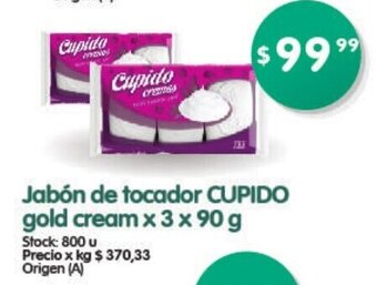 Supermercados Buenos Días Cupido Jabón de tocador gold cream x 3 x 90 g oferta
