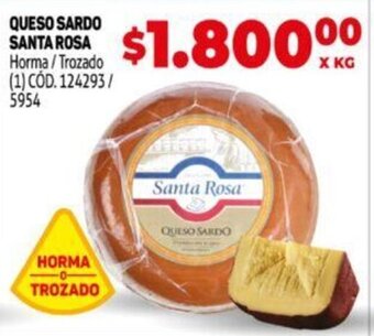 Makro Santa Rosa Queso Sardo oferta