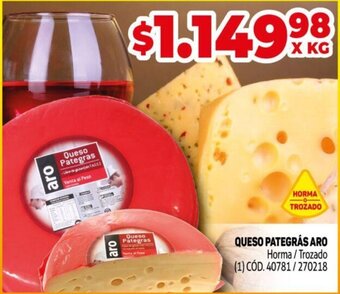 Makro aro Queso Pategrás oferta