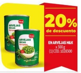 Makro m & K En Arvejas x 300 g oferta