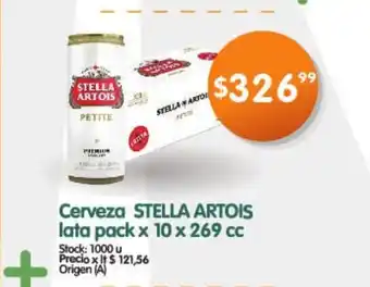 Supermercados Buenos Días Stella Artois Cerveza Lata x 10 x 269cc oferta
