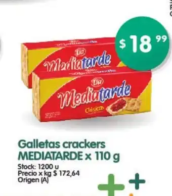 Supermercados Buenos Días Mediatarde Galletas crackers x 110g oferta
