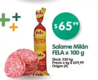 Supermercados Buenos Días Fela Salame Milám 100g oferta