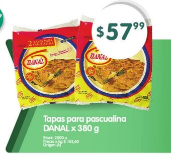 Supermercados Buenos Días Danal Tapas para pascualina x 380g oferta