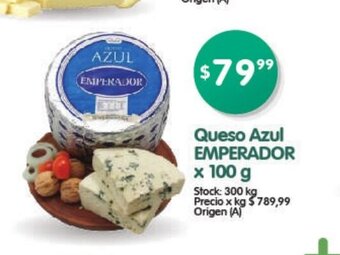 Supermercados Buenos Días Emperador Queso Azul x 100g oferta